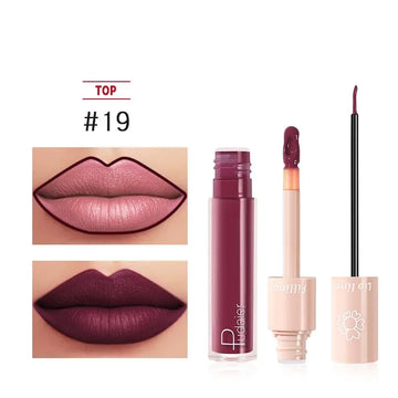 PUDAIER® DUO LIP LINER & MATTE LIQUID LIPSTICK — Color #19 Sangria Savoy Active