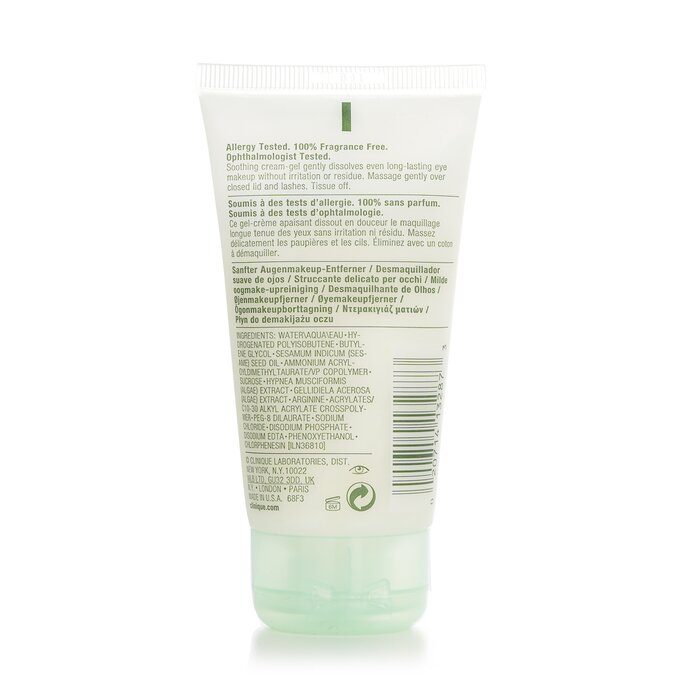 CLINIQUE NATURALLY GENTLE EYE MAKEUP REMOVER — Comforting Clean For All Skin Types