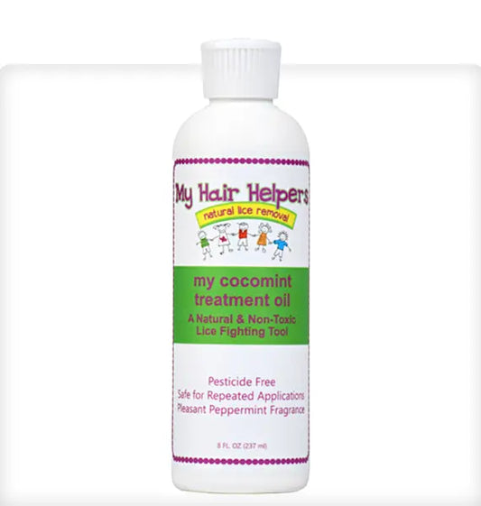 MY HAIR HELPERS NATURAL LICE REMOVAL OIL — Coconut &amp; Peppermint, Chemical-Free My Hair Helpers