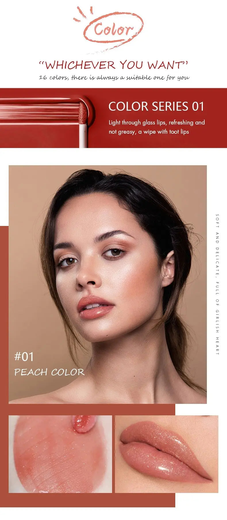 PUDAIER® GLOSS BOMB LIP LUMINIZER — Addictive Shine, Nourishing Wear (Color #01) Savoy Active