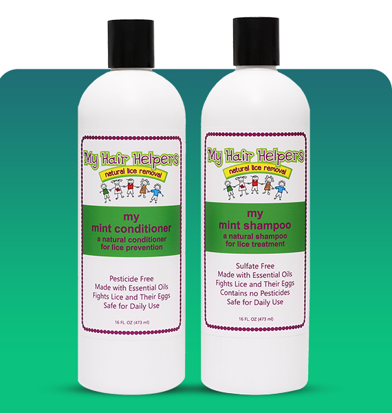 MY HAIR HELPERS MINT SHAMPOO AND CONDITIONER DUO — Natural Lice Prevention