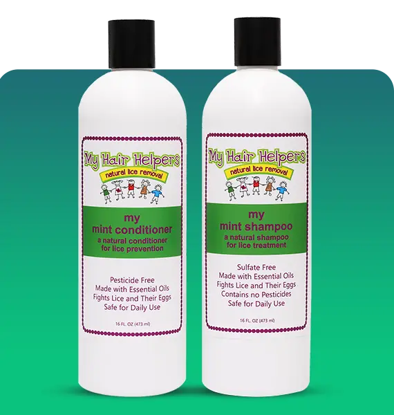 MY HAIR HELPERS MINT SHAMPOO AND CONDITIONER DUO — Natural Lice Prevention My Hair Helpers