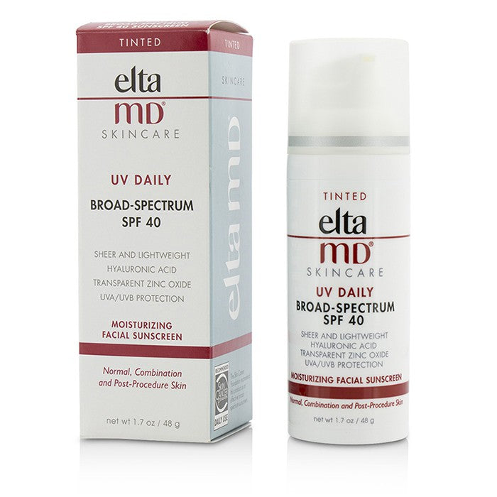 ELTAMD - UV Daily Moisturizing Facial Sunscreen SPF 40 - For Normal, Combination &amp; Post-Procedure Skin - Tinted
