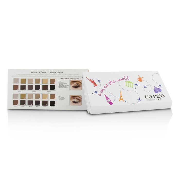 CARGO Around the World Eye Shadow Palette — 12 Shades + Shadow Brush