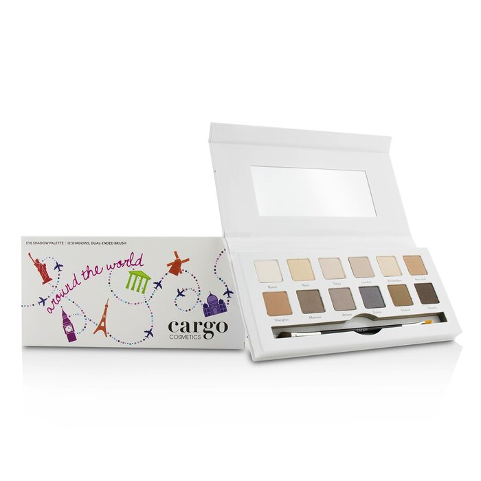 CARGO Around the World Eye Shadow Palette — 12 Shades + Shadow Brush