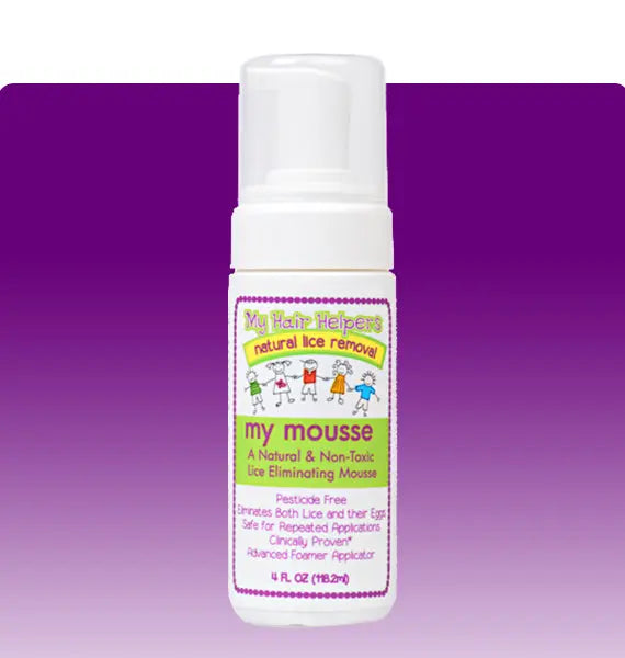 MY HAIR HELPERS NATURAL LICE REMOVAL FOAM MOUSSE — lice removal &amp; nit glue dissolver My Hair Helpers