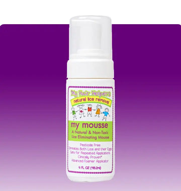MY HAIR HELPERS NATURAL LICE REMOVAL FOAM MOUSSE — lice removal &amp; nit glue dissolver My Hair Helpers