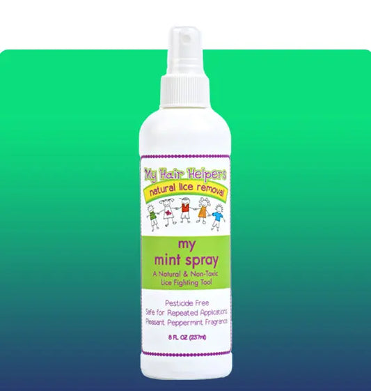 MY HAIR HELPERS NATURAL LICE REMOVAL PEPPERMINT SPRAY — natural daily lice prevention My Hair Helpers