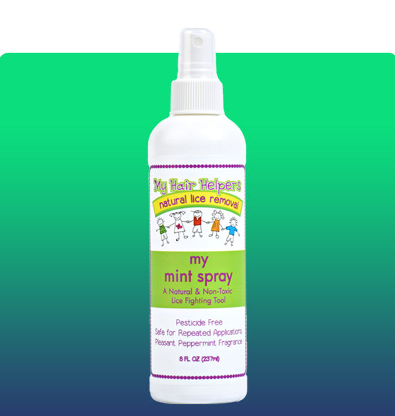 MY HAIR HELPERS NATURAL LICE REMOVAL PEPPERMINT SPRAY — natural daily lice prevention