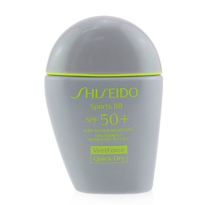 SHISEIDO SPORTS BB SPF 50+ QUICK DRY &amp; VERY WATER RESISTANT — Medium Shade, Multi-Tasking Protection