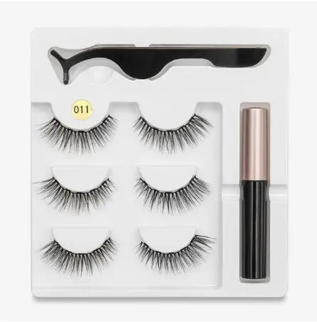 Natural style magnetic eyelashes pair for fashion women