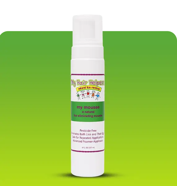 MY HAIR HELPERS NATURAL LICE REMOVAL FOAM MOUSSE — lice removal &amp; nit glue dissolver My Hair Helpers