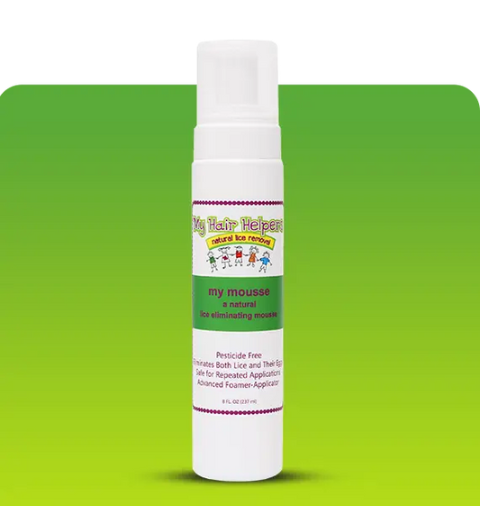 MY HAIR HELPERS NATURAL LICE REMOVAL FOAM MOUSSE — lice removal &amp; nit glue dissolver My Hair Helpers