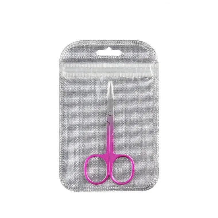 Makeup beauty tool eyebrow scissors with color titanium finish