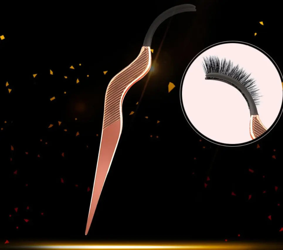 Compact rose gold eyelash curler lightweight and travel friendly