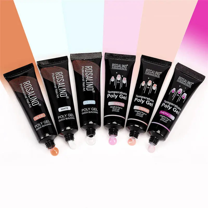 ROSALIND nail extension gel with smooth self-leveling texture