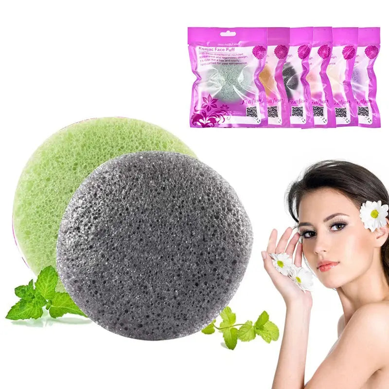 Konjac cleansing puff natural skin care tool biodegradable