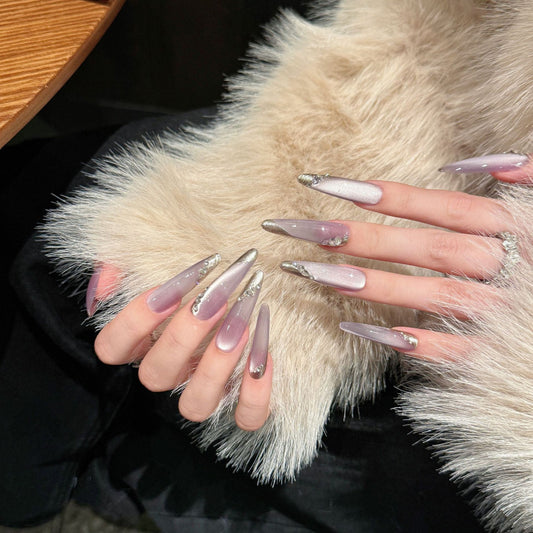 Trendy Cat’s Eye Press-On Nail Set