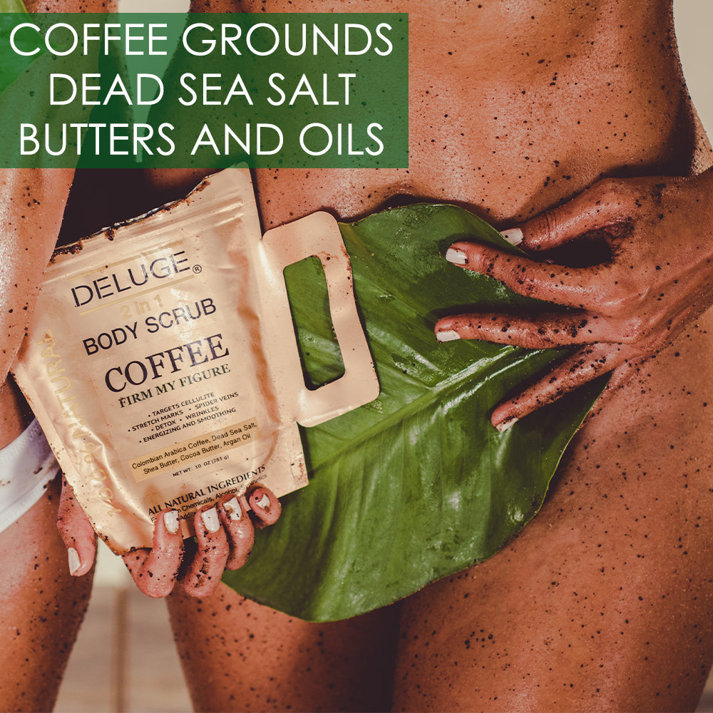 DELUGE COFFEE LUXE SCRUB – Premium Face &amp; Body Exfoliator