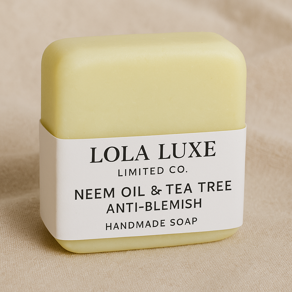 LOLA LUXE NEEM OIL & TEA TREE PURIFYING SOAP – Deep Cleanse for Revitalized Skin