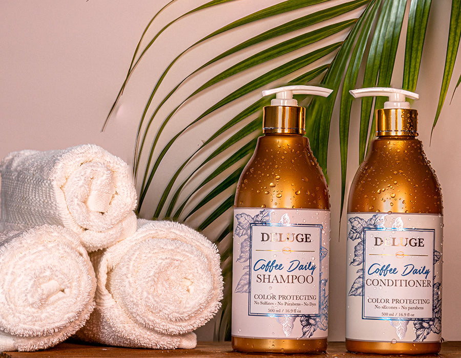 DELUGE COSMETICS COFFEE DAILY SHAMPOO AND CONDITIONER – Antioxidant-Rich Care for Vibrant Hair