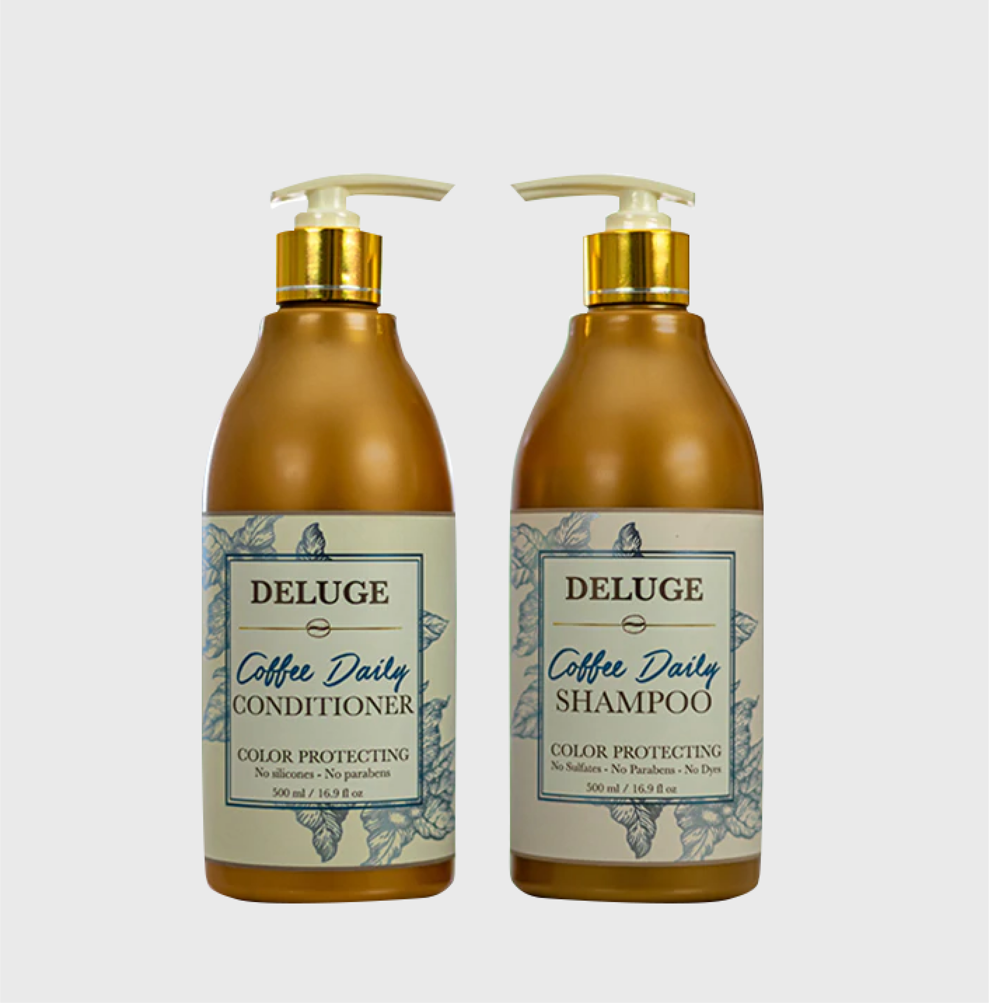 DELUGE COSMETICS COFFEE DAILY SHAMPOO AND CONDITIONER – Antioxidant-Rich Care for Vibrant Hair
