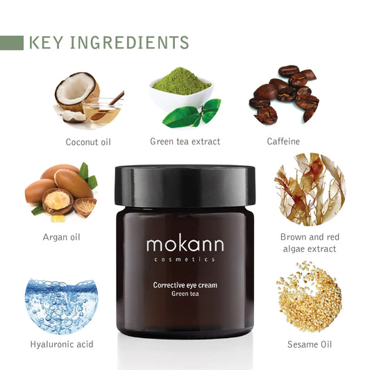 Mokann Cosmetics – Corrective Eye Cream Green Tea with Hyaluronic Acid Mokann Cosmetics