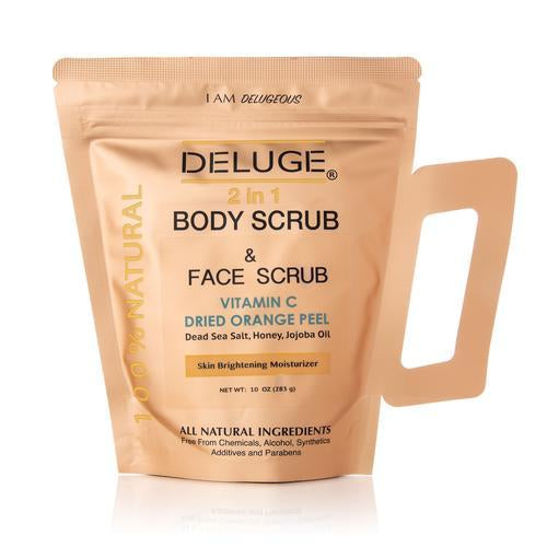 DELUGE VITAMIN C ORANGE GLOW SCRUB – Face &amp; Body Exfoliator