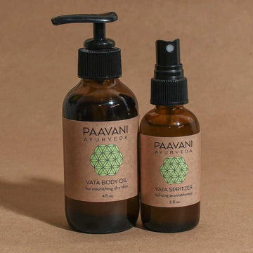 PAAVANI DOSHA BALANCE DUO – Ayurvedic Spritzer & Body Oil | Mind & Body Harmony Paavani Ayurveda