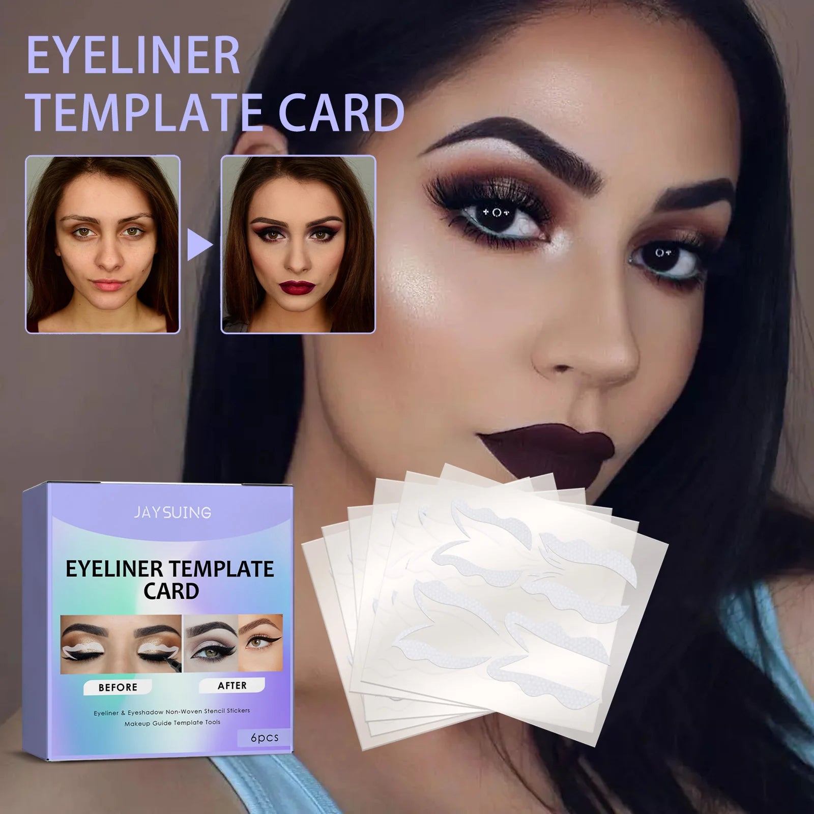 JAYSUING BEGINNER EYELINER ASSIST TEMPLATE — quick eyeliner tool for beginners
