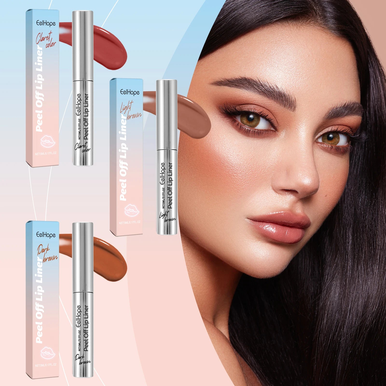 EELHOPE LIP-LINE PEELING LIQUID LIP LINER PEN — waterproof, sweat-proof, long-lasting