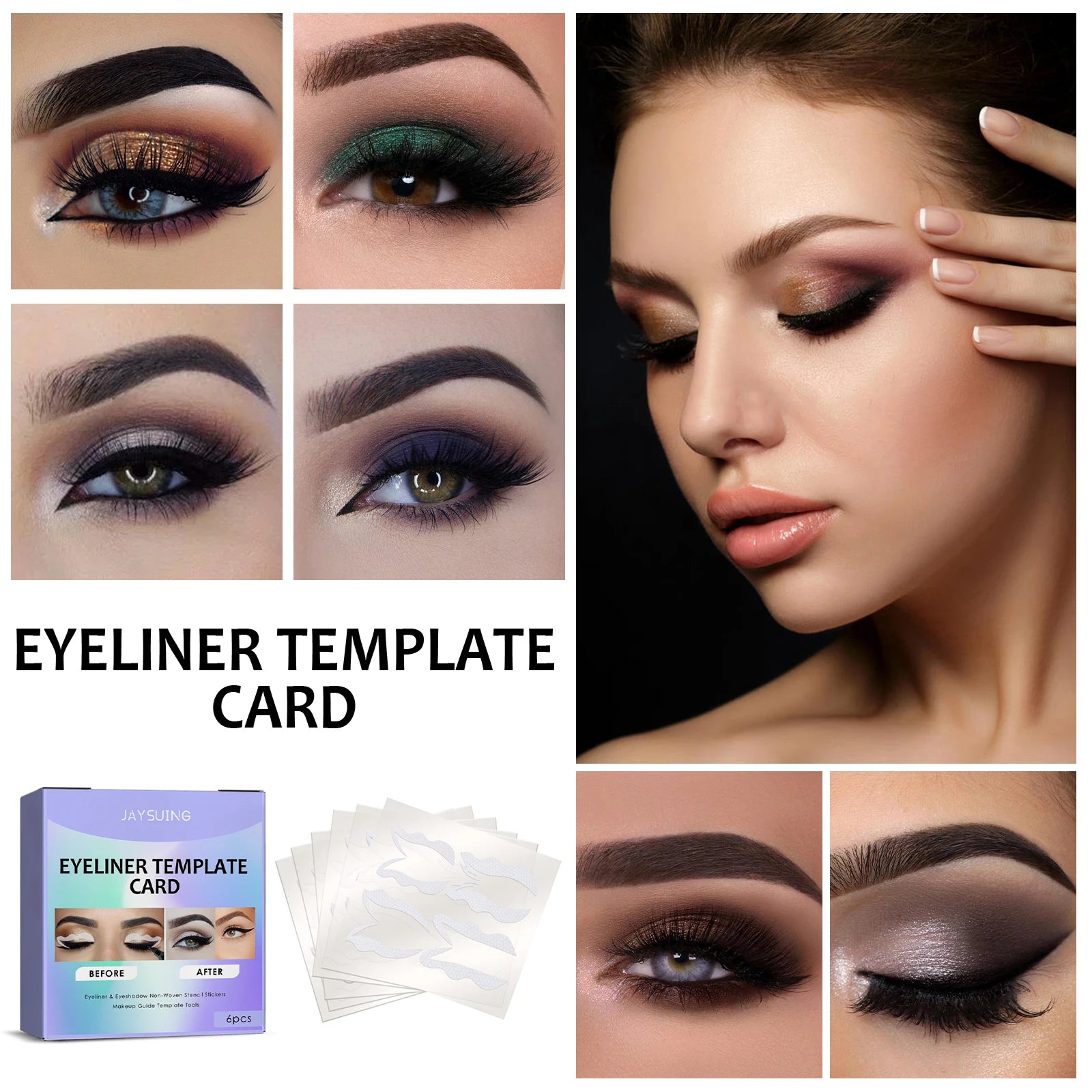 JAYSUING BEGINNER EYELINER ASSIST TEMPLATE — quick eyeliner tool for beginners