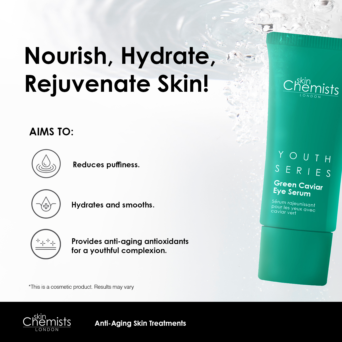 SKINCHEMISTS GREEN CAVIAR EYE SERUM — Hydration & Revitalizing Care