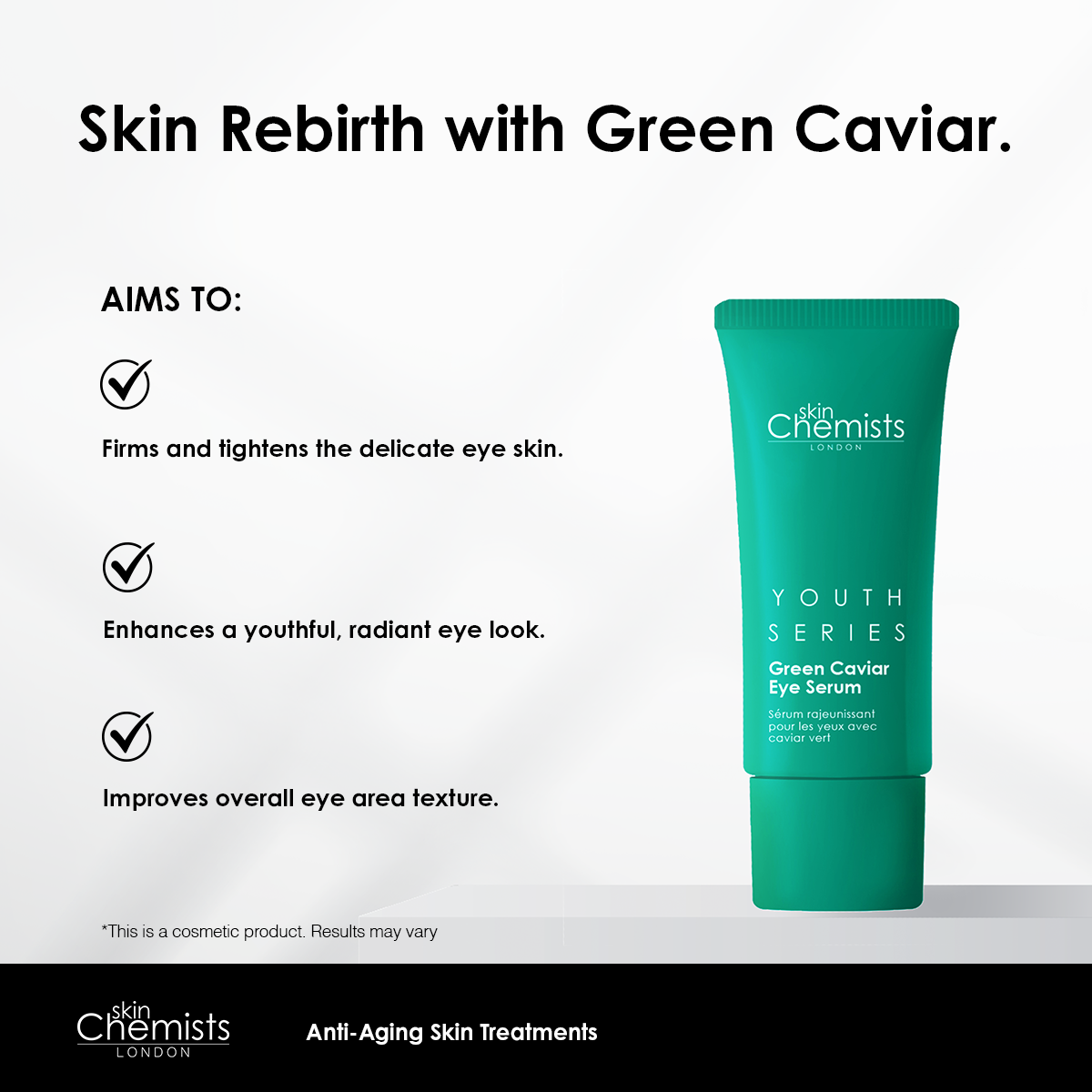 SKINCHEMISTS GREEN CAVIAR EYE SERUM — Hydration & Revitalizing Care