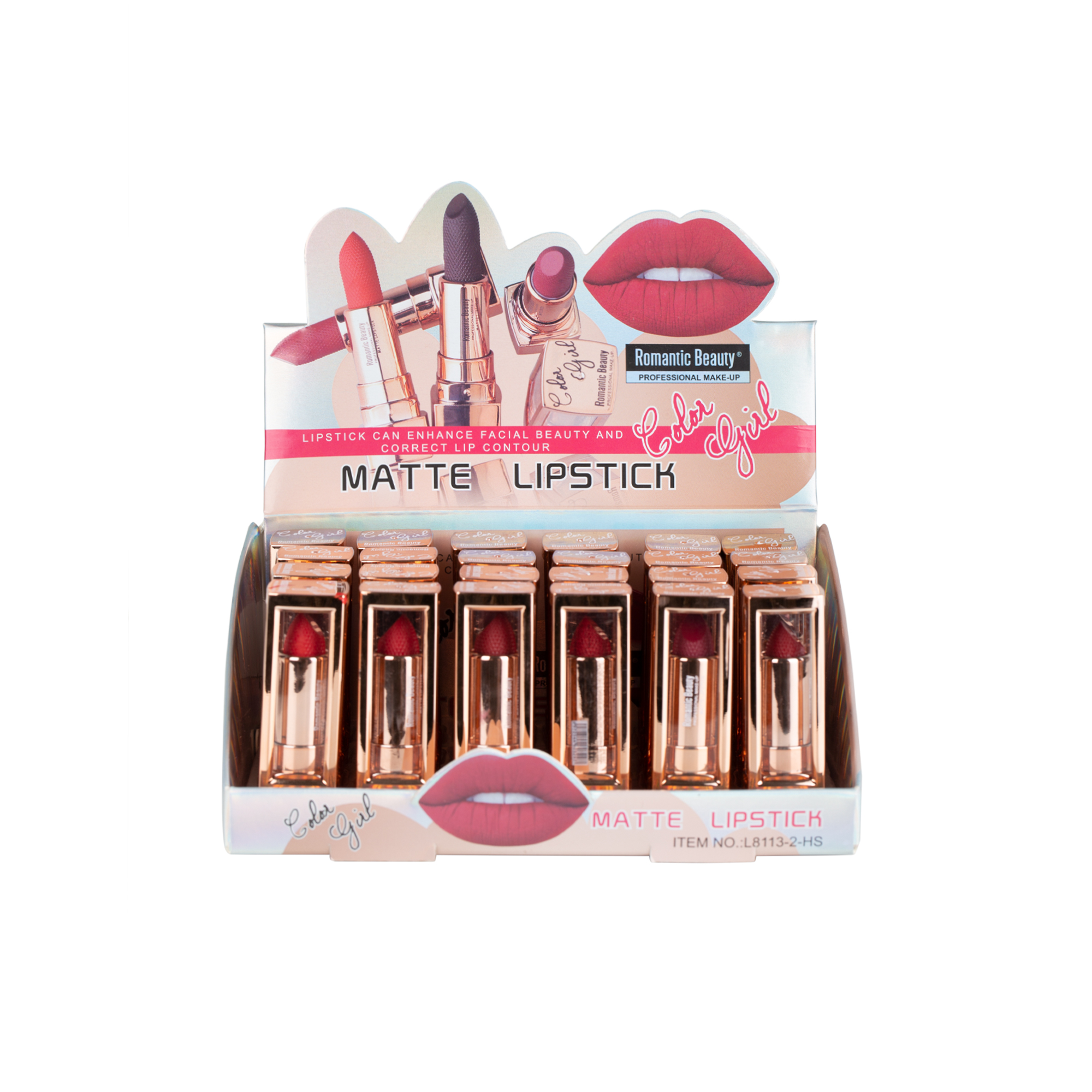 ROMANTIC BEAUTY LUSCIOUS MATTE LIPSTICKS — Red Hydrating, Long-Lasting Matte Finish