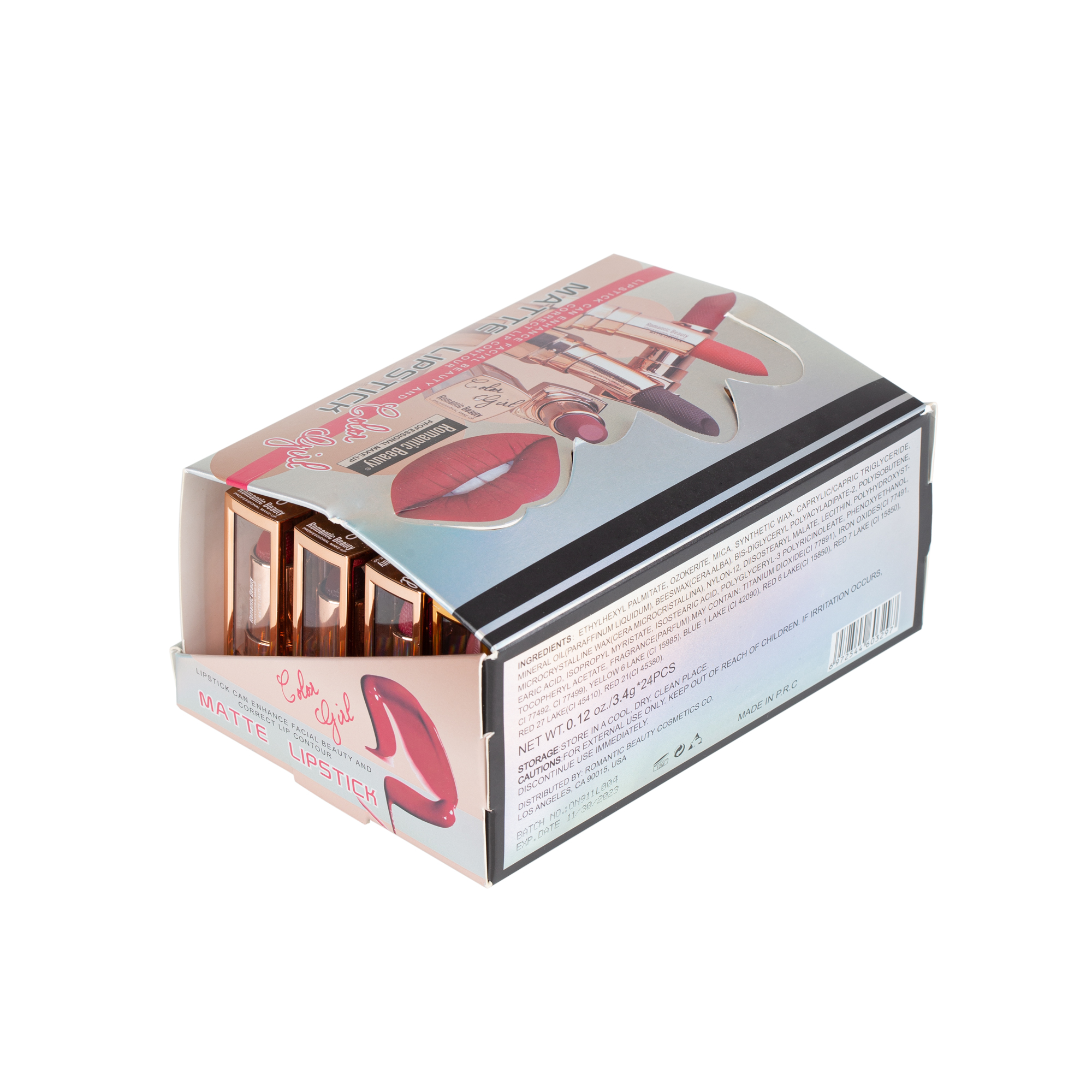ROMANTIC BEAUTY LUSCIOUS MATTE LIPSTICKS — Red Hydrating, Long-Lasting Matte Finish