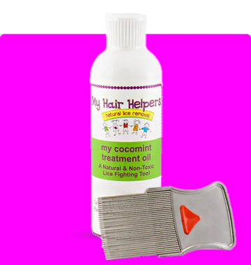 MY HAIR HELPERS COCOMINT LICE REMOVAL KIT – Oil & Comb | Natural Head Lice Solution My Hair Helpers