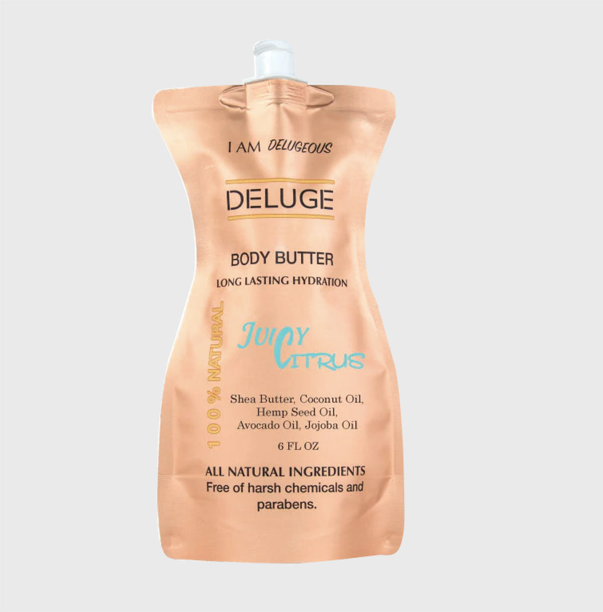 DELUGE JUICY CITRUS BODY BUTTER – 100% Natural, Lightweight & Non-Greasy