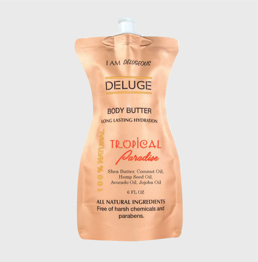 DELUGE TROPICAL PARADISE BODY BUTTER – 100% Natural, Lightweight &amp; Non-Greasy