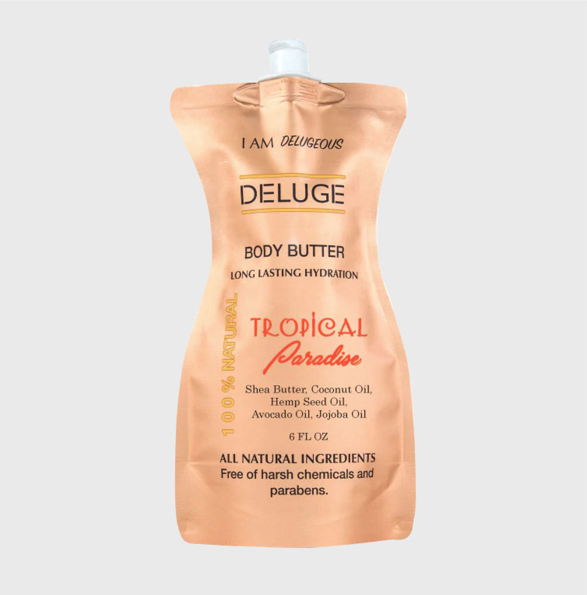 DELUGE TROPICAL PARADISE BODY BUTTER – 100% Natural, Lightweight &amp; Non-Greasy