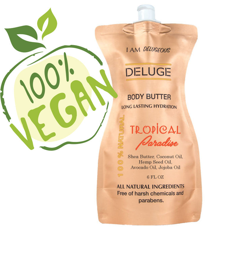 DELUGE TROPICAL PARADISE BODY BUTTER – 100% Natural, Lightweight &amp; Non-Greasy