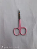 Model trimming eyebrows with stainless steel color titanium scissors