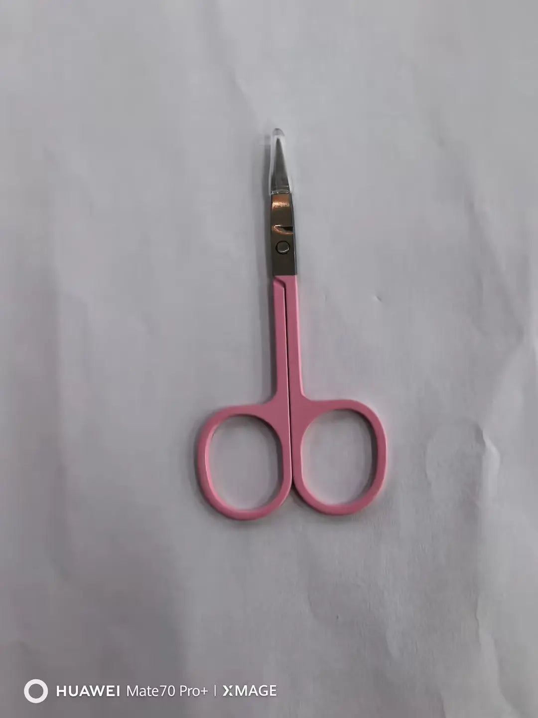 Model trimming eyebrows with stainless steel color titanium scissors