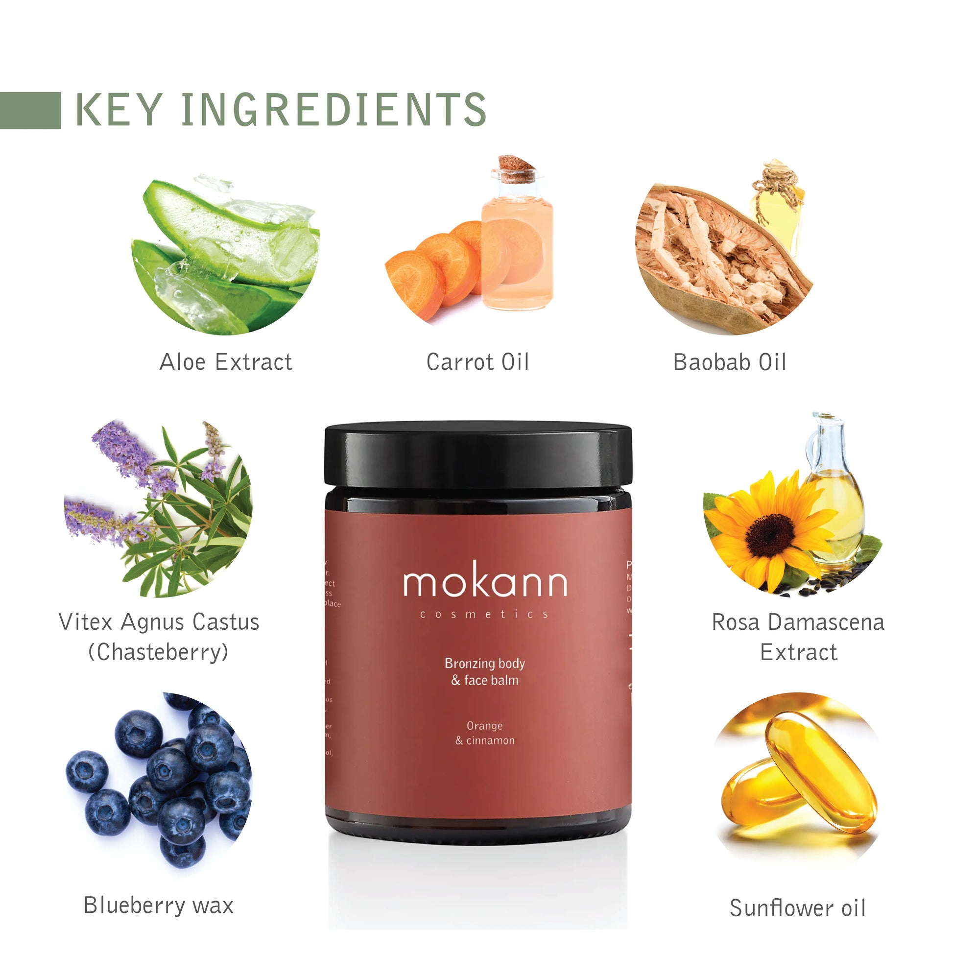 Mokann Cosmetics – Bronzing Body and Face Balm Orange & Cinnamon Mokann Cosmetics