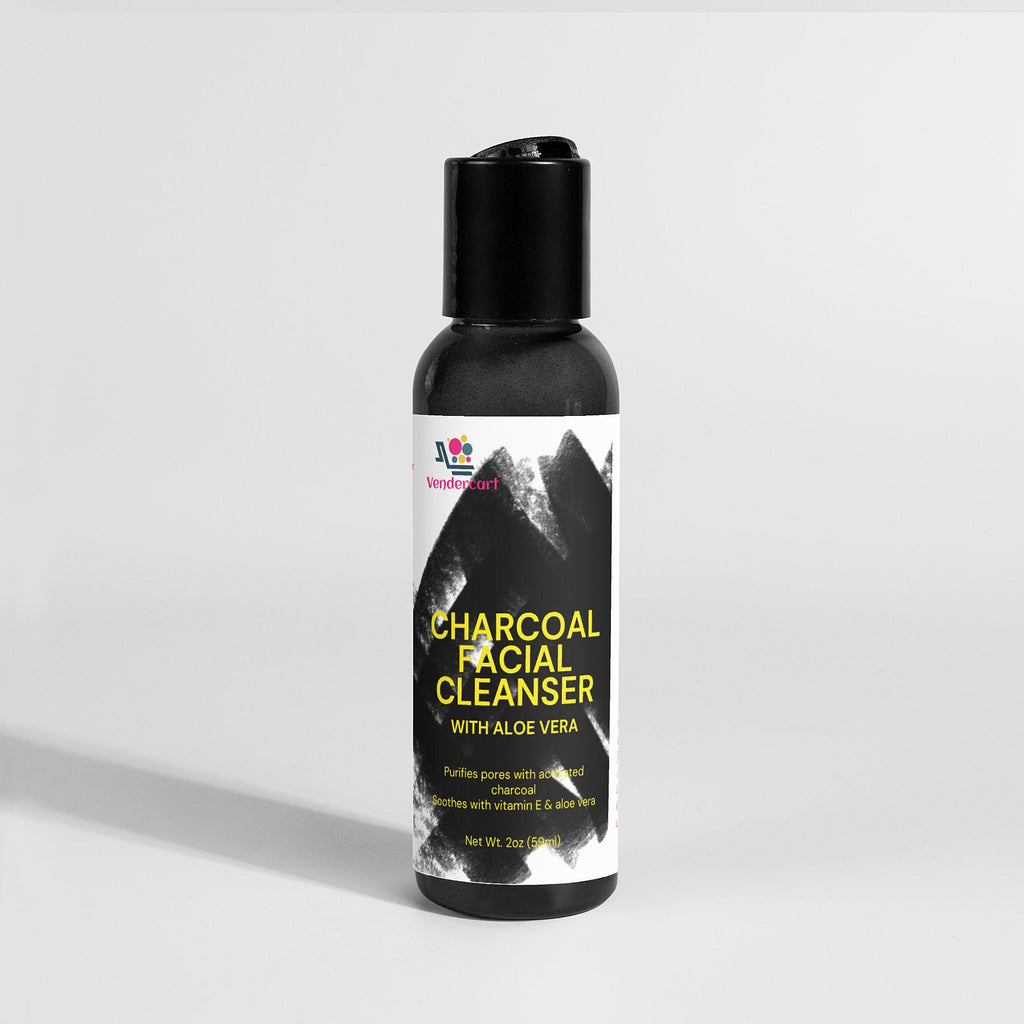 VENDERCART CHARCOAL GLOW CLEANSER – Purifying &amp; Hydrating Daily Facial Wash