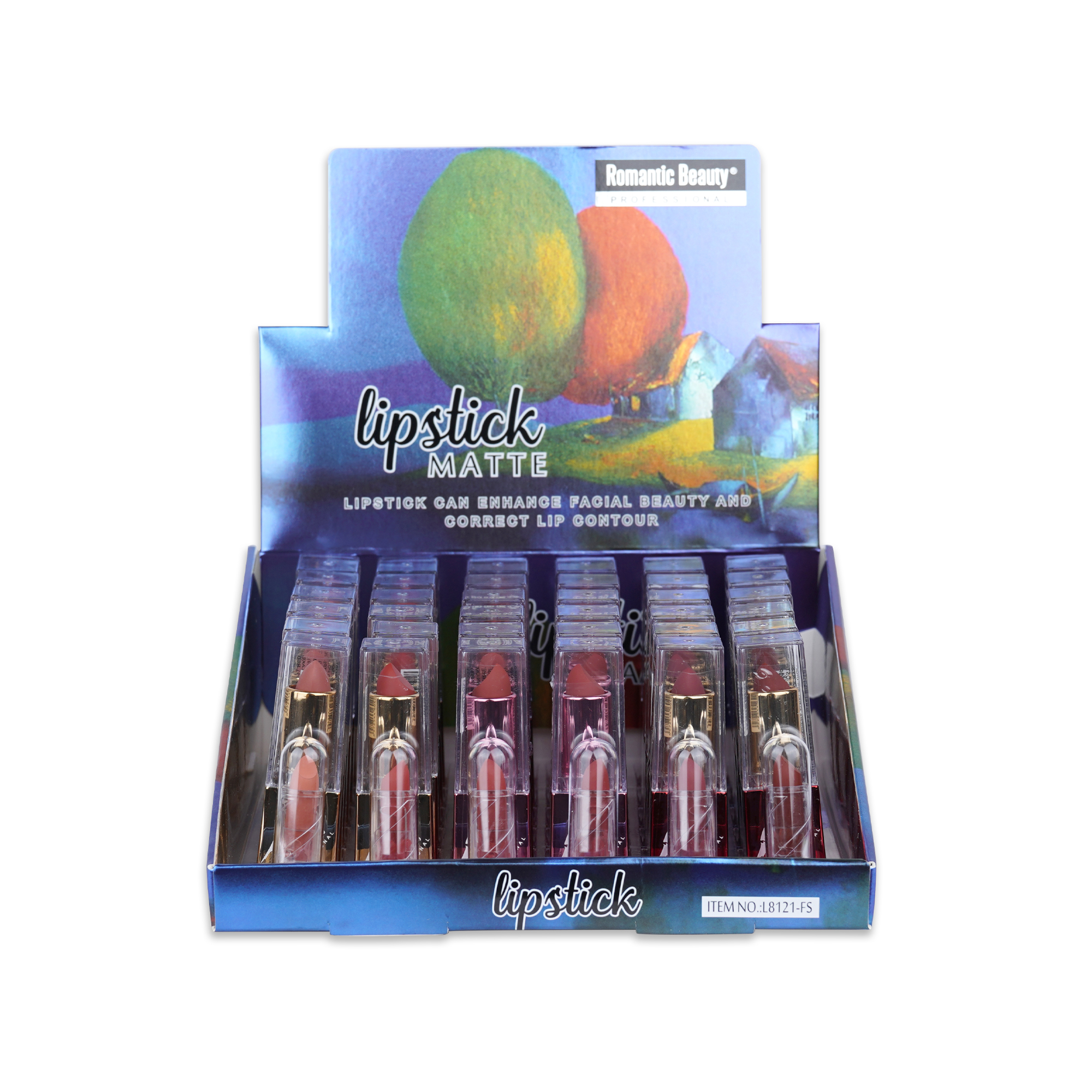 ROMANTIC BEAUTY ART GALLERY MATTE LIPSTICKS — Nude Creamy, Transfer-Proof Matte Formula