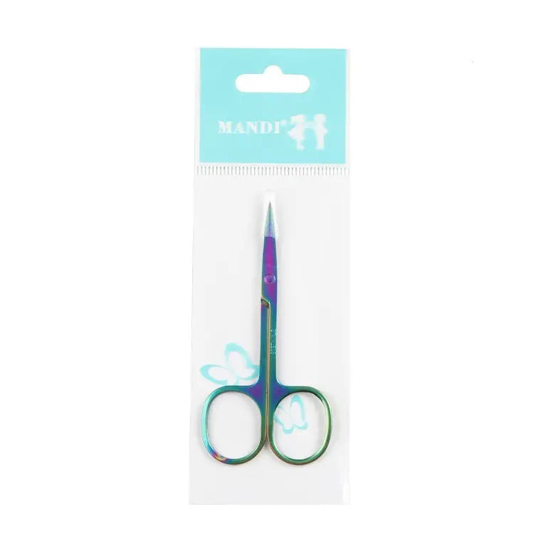 Durable 8.8cm stainless steel eyebrow scissors lightweight
