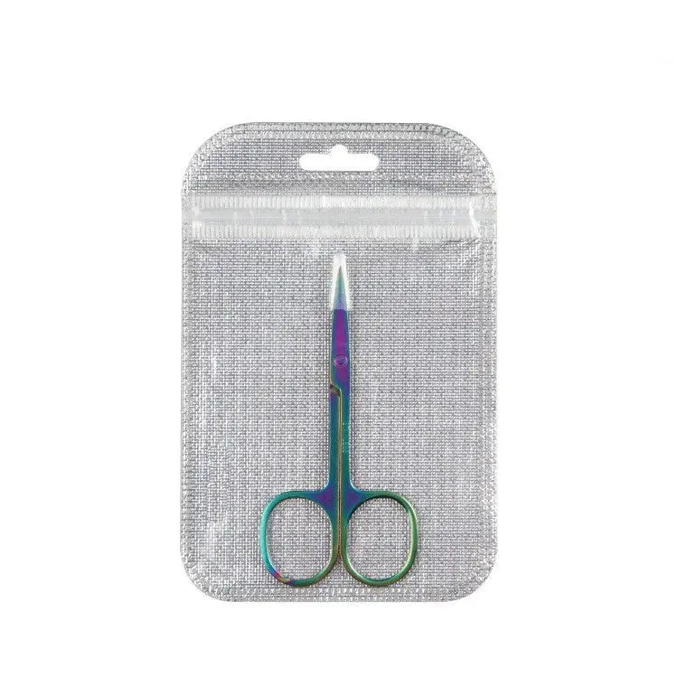 Color titanium stainless steel eyebrow scissors – professional makeup tool