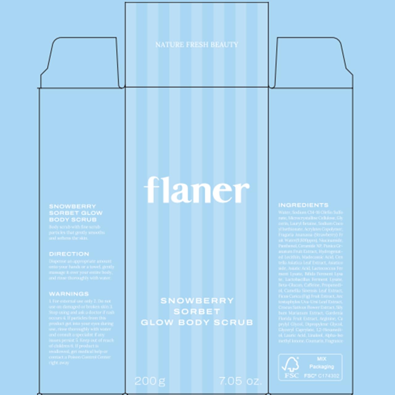 FLANER - Snowberry Sorbet Body Scrub