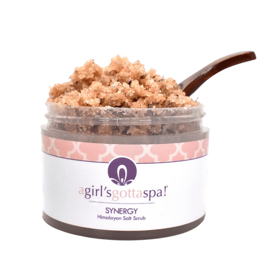 SYNERGY HIMALAYAN SALT SCRUB — Exfoliate, Detoxify & Rejuvenate Naturally A Girl's Gotta Spa! LLC
